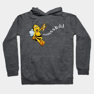 Comic bee with drinking horn - Skal Hoodie